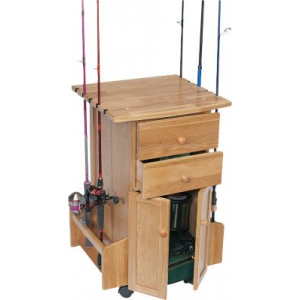 Cabela's 10-Rod Cabinet Rack - Oak