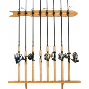 Organized Fishing 8-Rod Modular Rack - Oak