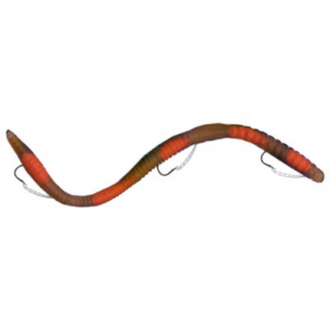IKE-CON 6-1/4 Pre-Rigged Worm 2-Pack - Black