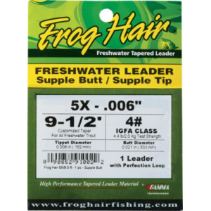 Frog Hair Supple Butt Leaders - 3 Pack (5X)