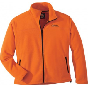 Cabela's Men's Base Camp Fleece Blaze Jacket - Blaze Orange (2 X-Large)