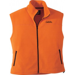 Cabela's Men's Base Camp Fleece Blaze Vest - Blaze Horizon 'Dark Orange/Black' (MEDIUM)