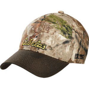 Cabela's Men's Embroidered Deer Logo Cap - Zonz Woodlands 'Camouflage' (ONE SIZE FITS MOST)