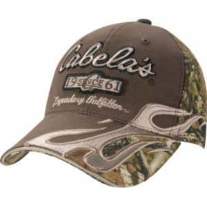 Cabela's Men's Brown/Infinity Flame Logo Cap - Mo Break-Up Infinity (ONE SIZE FITS MOST)