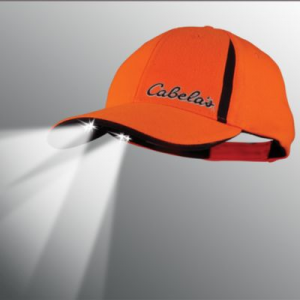 Cabela's 4-LED Camo Cap - Blaze Orange (ONE SIZE FITS MOST)