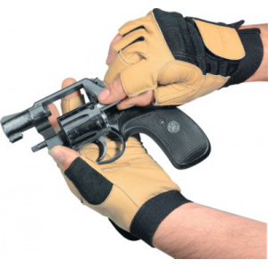 Cabela's Men's Leather Handgun Gloves - Tan (XL)