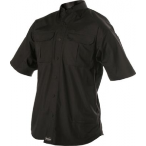 BLACKHAWK! Warrior Wear Men's Lightweight Tactical Short-Sleeve Shirt - Black (LARGE)