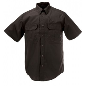 5.11 Men's Pro Short-Sleeve Shirt Tall - Black (LARGE)