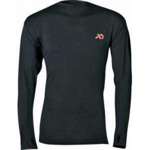 First Lite Men's Merino Base Layer Llano Lightweight Long-Sleeve Crew - Black (2XL)