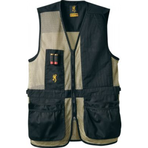 BROWNING Men's Trapper Creek Left-Hand Mesh Shooting Vest - Black/Tan (MEDIUM)