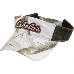 Cabela's Women's Distressed Logo Camo Visor - Realtree Ap Snow (ONE SIZE FITS MOST)
