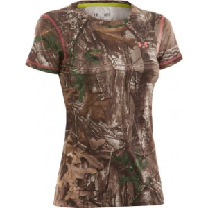 Under Armour Women's Scent-Control EVO HeatGear Short-Sleeve Shirt - Xtra/Perfection (MEDIUM)