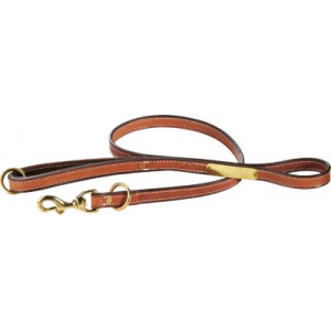 Cabela's Buffalo Leather ID Dog Lead (4.5')