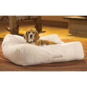 Cabela's Natural Sherpa Cloud Cube Dog Bed (MEDIUM)