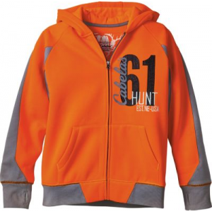 Cabela's Youth Opening Day Full-Zip Hoodie - Blaze Orange (XL)