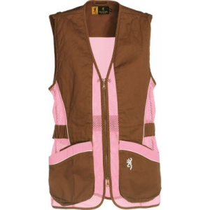 Browning Women's Sporter II Shooting Vest - Brown/Pink (2XL)