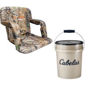 Big Game Treestands Deluxe Stadium Seat and Cabela's Bucket Combo