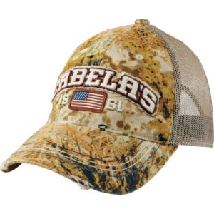 Cabela's Men's Mesh Back Mini Flag Logo Cap - Zonz Western 'Camouflage' (ONE SIZE FITS MOST)