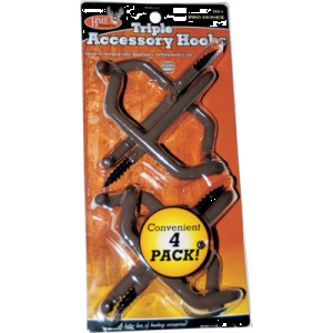 HME Products Triple Accessory Hooks Four-Pack