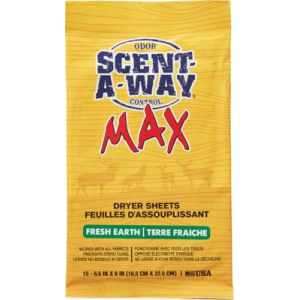 Scent-A-Way Max Dryer Sheets (15CT - FRESH EARTH)