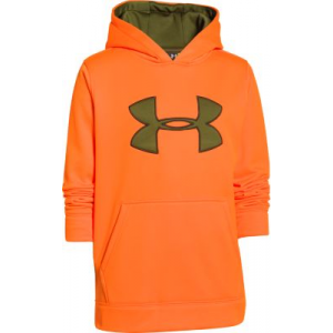 Under Armour Youth Big-Logo Camo Hoodie - Blaze 'Orange' (XL)