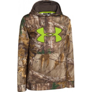 Under Armour Youth Scent Control Amour Fleece Hoodie - Xtra/Velocity (LARGE)