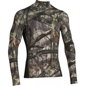 Under Armour Men's ColdGear Infared Scent Control Tevo Mock - Treestand (MEDIUM)