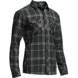 Icebreaker Men's Lodge Flannel Long-Sleeve Shirt - Hthr/Conifer (MEDIUM)