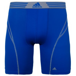 adidas Men's climalite Flex Midway Boxer Briefs - Bold Blue/Tech Grey (SMALL)