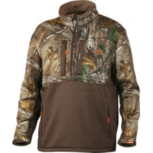 Drake Men's Soft-Shell Non-Typical Silencer Double-Impact 1/4-Zip Jacket - Bottomland (3XL)