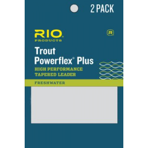 RIO Powerflex Plus 9-ft. Tapered Trout Leader Two-Pack (5X)