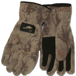 Natural Gear Men's Windproof Fleece Gloves - Natural Camo (XL)