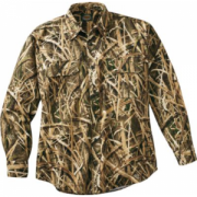 Cabela's Men's Silent Weave Waterfowler's Seven-Button Shirt - Mo Shdw Grass Blades 'Camouflage' (SMALL)
