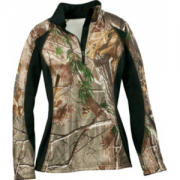 A.G.O. Women's Stretch Fleece Top - Realtree Ap Hd 'Camouflage' (XL)