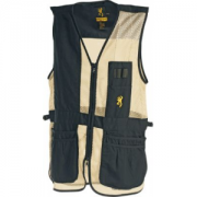 Browning Men's Trapper Creek Right-Hand Mesh Shooting Vest - Black/Tan (SMALL)