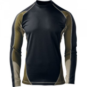 Cabela's Men's E.C.W.C.S. Thermal Zone Base Layer Crew with Polartec Power Dry Tall - Black (MEDIUM)