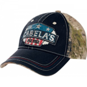 Cabela's Men's Americana Cap Camo/Black - Zonz Woodlands 'Camouflage' (ONE SIZE FITS MOST)