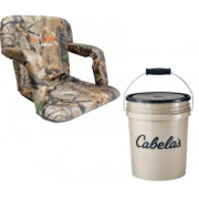 Big Game Treestands Deluxe Stadium Seat and Cabela's Bucket Combo