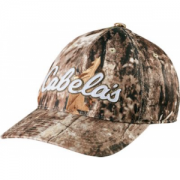 Cabela's Men's Flexfit Camo Logo 110 Cap - Zonz Woodlands 'Camouflage' (ONE SIZE FITS MOST)