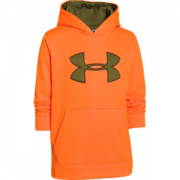 Under Armour Youth Big-Logo Camo Hoodie - Blaze 'Orange' (XL)