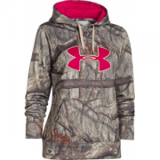 Under Armour Women's Camo Big-Logo Hoodie - Mot Desert Sand (LARGE)