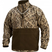 Plus Size Drake Men's MST Eqwader Plus 1/4-Zip - Mo Shdw Grass Blades 'Camouflage' (LARGE)