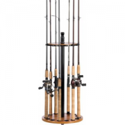 Organized Fishing 15-Rod Round Rack - Oak 'Brown'