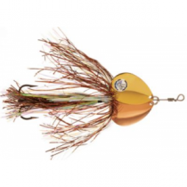 Musky Mayhem Tackle Double Showgirl Flashabou Bucktail Spinner - Silver