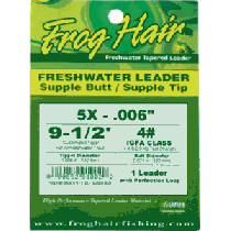 Frog Hair Supple Butt Leaders - 3 Pack (5X)