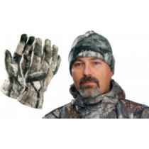Cabela's Men's Camo Polar-Weight Fleece Gloves/Hat Combo - Realtree Xtra 'Camouflage' (MEDIUM)