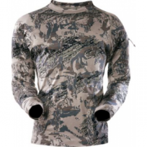 SITKA Men's Long-Sleeve Core Base Layer Crew Camo - Optifade Forest 'Camouflage' (MEDIUM)
