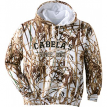 Cabela's Men's Heavyweight Waterfowler Hoodie - Backwaters Snow (MEDIUM)