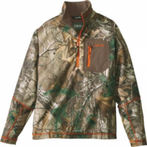 Cabela's Youth Hunter Lightweight 1/4-Zip Pullover - Zonz Woodlands 'Camouflage' (MEDIUM)