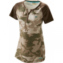 Cabela's Women's OutfitHER Active V-Neck Shirt - Realtree Xtra 'Camouflage' (XL)